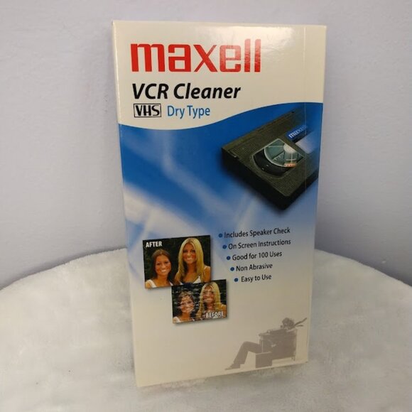 Maxell High Quality Video Head Cleaner VP-100 VHS Tape VCR Dry Type Movie Video - Picture 1 of 5